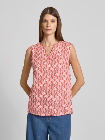 ZABAIONE Blusentop mit V-Ausschnitt Apricot 4