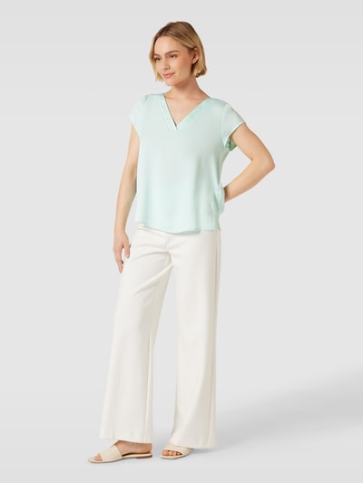COMMA Blouseshirt met V-hals Mintgroen - 1