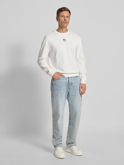 Lacoste Regular fit sweatshirt van puur katoen Offwhite - 1