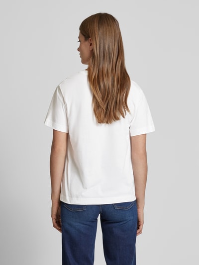 Gant T-Shirt mit Label-Print Offwhite 5