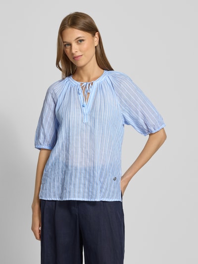 ZABAIONE Bluzka o kroju regular fit z rękawem o dł. 1/2 model ‘El44vi’ Jasnoniebieski 4