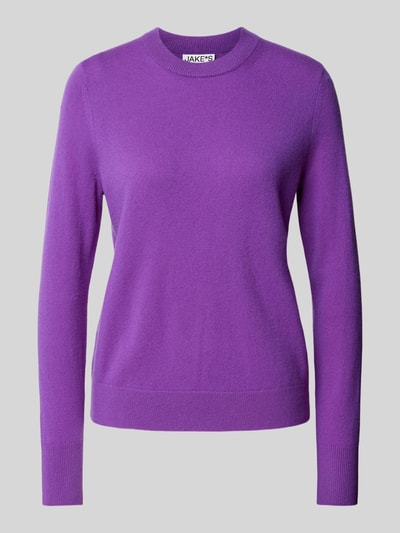 Jake*s Casual Gebreide pullover met ribboorden Violet - 2