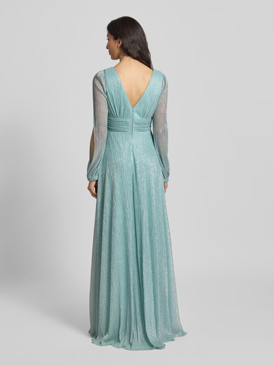 TROYDEN COLLECTION Avondjurk in wikkellook Mintgroen - 5