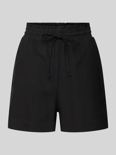 Vero Moda Loose fit korte broek van een mix van viscose en linnen, model 'MYMILO' Zwart - 2