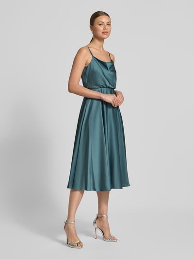 Jake*s Cocktail Cocktailkleid mit Wasserfall-Ausschnitt Schilf Melange 1