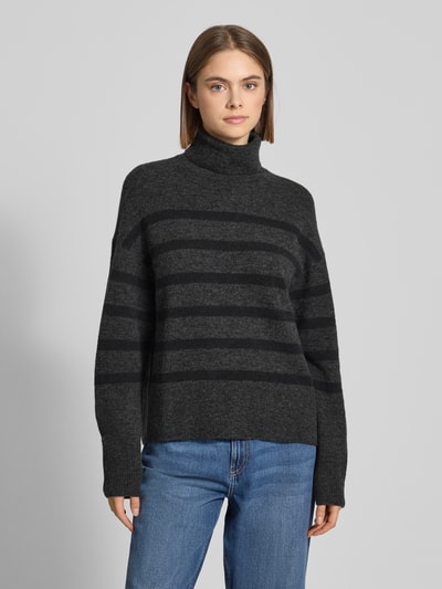 Marc O'Polo Denim Regular fit coltrui van scheerwolmix Antraciet - 4