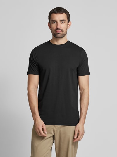 OLYMP Level Five T-Shirt mit geripptem Rundhalsausschnitt im 2er-Pack Black 4