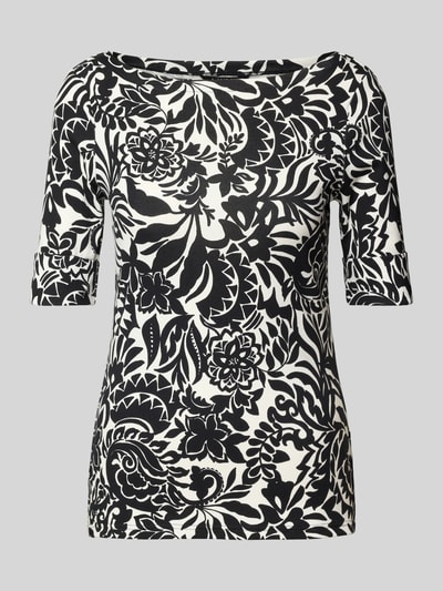 Lauren Ralph Lauren T-Shirt mit U-Boot-Ausschnitt Modell 'JUDY' Offwhite 2