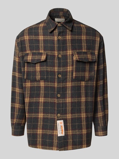 ANOTHER COTTON LAB Regular Fit Freizeithemd mit Kentkragen Mittelbraun 2