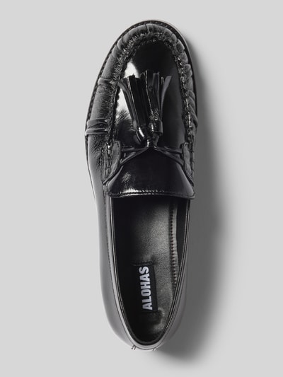 ALOHAS Mokasyny ze skóry naturalnej z ozdobnymi chwostami model ‘Marietta’ Czarny 3