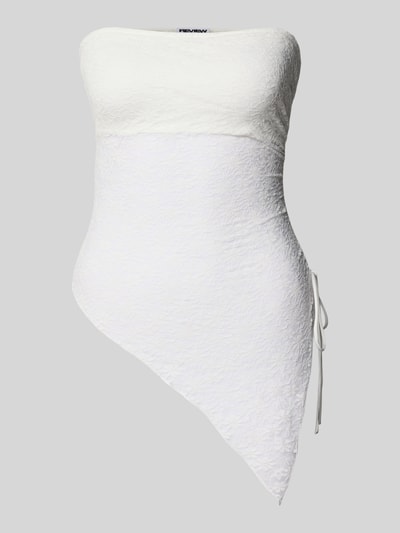 Review Top mit seitlicher Schnürung Weiss 2