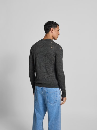 MM6 Maison Margiela Longsleeve aus reiner Schurwolle Anthrazit 5