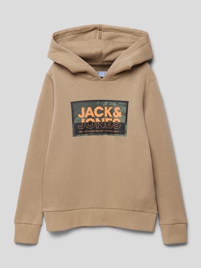 Jack & Jones Hoodie met labelprint Zand - 1