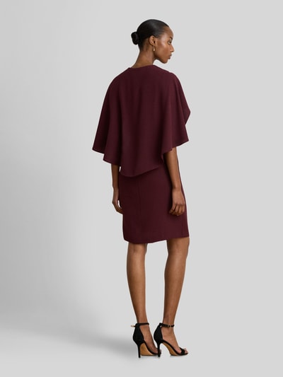 Lauren Ralph Lauren Etui Cocktailkleid mit Cape-Ärmeln Bordeaux 5