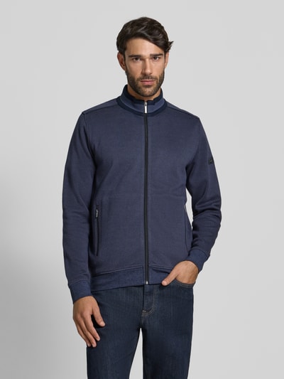 bugatti Bluza rozpinana z prążkowanymi wykończeniami Granatowy 4