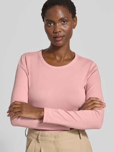 Tom Tailor Regular Fit Langarmshirt aus Baumwoll-Mix Pink 3