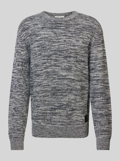 Tom Tailor Denim Regular Fit Strickpullover aus reiner Baumwolle Dunkelblau 2