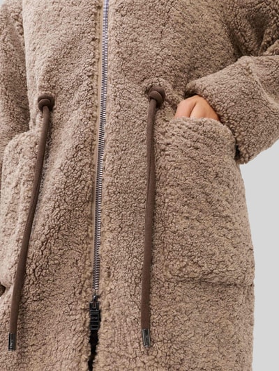 Brax Regular Fit Teddymantel mit Kapuze Modell 'Yasmin' Taupe 3