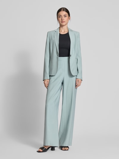 Jake*s Collection Stoffen broek van viscosemix met elastische band IJsblauw - 1