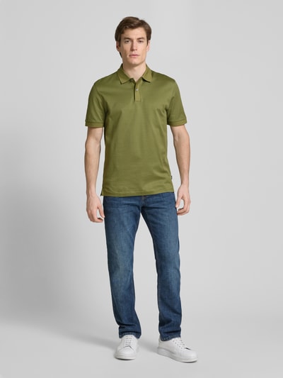 BOSS Regular Fit Poloshirt mit Label-Detail Modell 'Parlay' Gruen 1