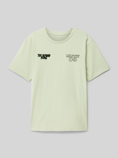 Tom Tailor Regular fit T-shirt van katoen Lindegroen - 1