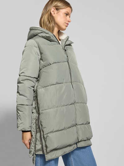 Only Płaszcz pikowany o kroju regular fit z kapturem model ‘KELLY’ Trzcinowy 3