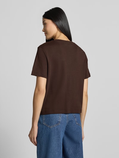s.Oliver RED LABEL Regular fit t-shirt van puur katoen Donkerbruin - 5