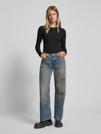 Calvin Klein Jeans Longsleeve mit Rippenstruktur Black 1