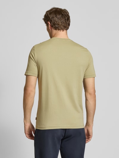 BOSS Orange Regular fit T-shirt van puur katoen, model 'ANIMALI' Lindegroen - 5