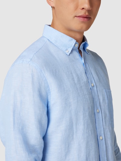 Christian Berg Men Freizeithemd mit Button-Down-Kragen Bleu 3