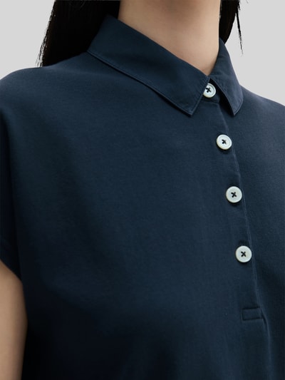 Marc O'Polo Loose Fit Poloshirt aus reiner Baumwolle Marine 3