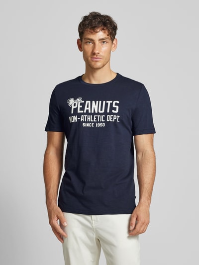 s.Oliver RED LABEL Regular fit T-shirt met Peanuts-print Marineblauw - 4