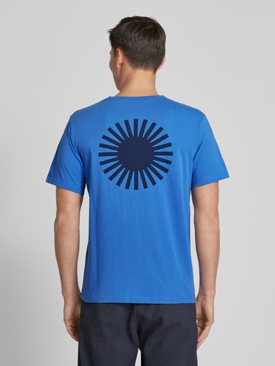 Thinking Mu T-shirt met labelpatch Koningsblauw - 5