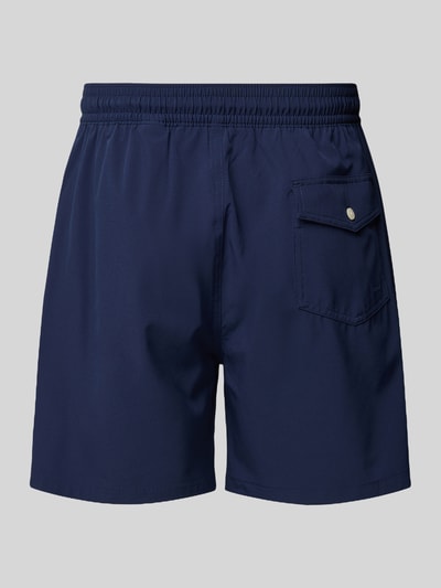 Polo Sport Relaxed fit zwembroek met labelstitching, model 'TRAVLER' Donkerblauw - 3