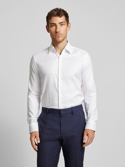 BOSS Slim Fit Business-Hemd mit Kentkragen Weiss 4