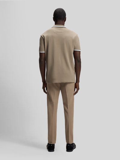 BOSS Green Koszulka polo o kroju regular fit z czystej bawełny model „PADDY” Khaki 5