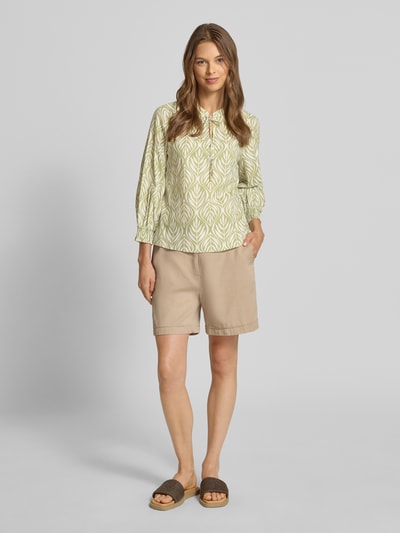 s.Oliver BLACK LABEL Regular fit blouseshirt van puur katoen Groen - 1
