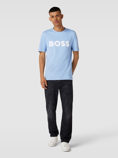 BOSS T-Shirt mit Label-Stitching-Applikation Modell 'Tiburt' Bleu 1
