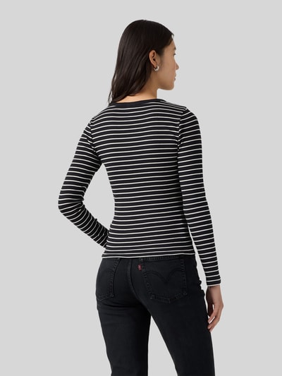 Levi's® Slim Fit Langarmshirt aus Baumwoll-Mix Modell 'HAYES' Black 5