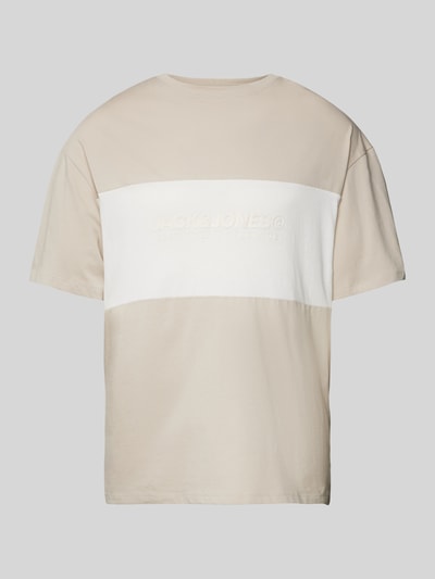 Jack & Jones T-shirt met labelprint, model 'LEGACY' Beige - 2