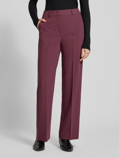 comma Broek met persplooien Bordeaux - 4