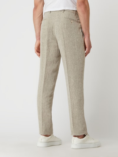 Hiltl Regular Fit Chino aus Leinen Modell 'Pilo' Mittelbraun 5