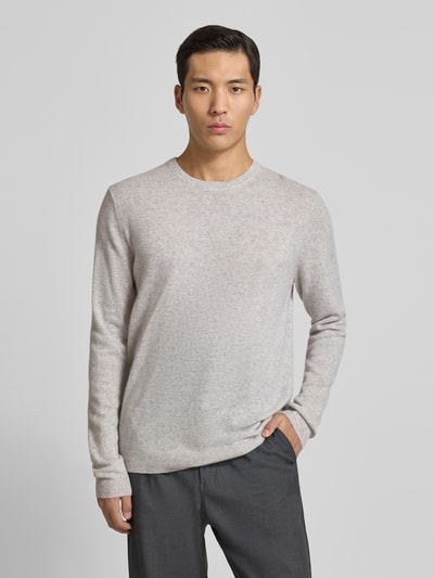 Matinique Gebreide pullover van kasjmier, model 'mordy' Lichtgrijs - 4