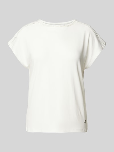 ZABAIONE T-shirt met logo-applicatie, model 'Sa44lly' Offwhite - 2