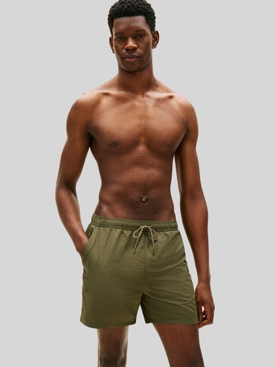 Tommy Hilfiger Badehose mit Label Print Oliv 4