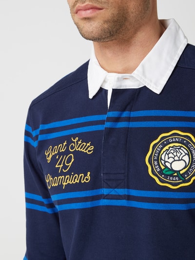 Gant Rugby-Shirt mit Logo-Badges Marine 3