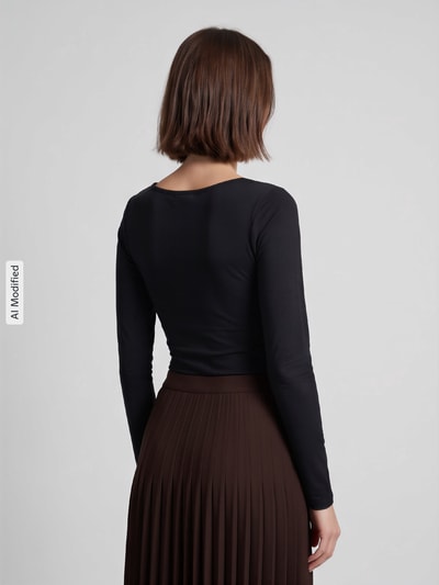 Jake*s Casual Body mit tiefem Rundhalsausschnitt Black 5
