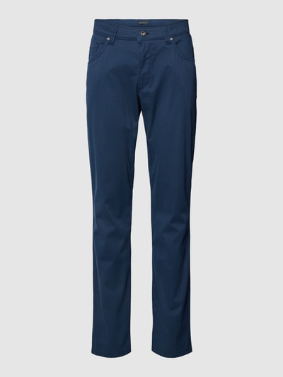 bugatti Regular fit chino met structuurmotief Blauw - 2