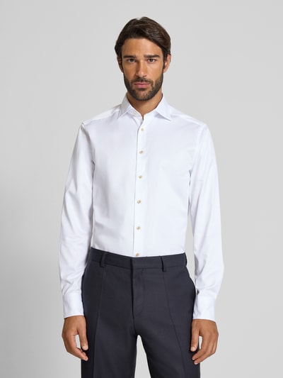 Stenstroms Slim Fit Business-Hemd mit Kentkragen Weiss 4