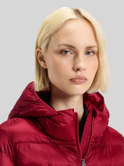 HUGO Regular fit gewatteerde lange jas met capuchon  Rood - 3